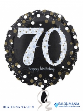 Balon helijski Sparkling Birthday 70