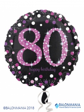 Balon rođendanski Pink Celebration 80 folija standard