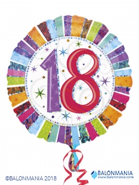 Balon 18 Radiant Birthday folijski standard