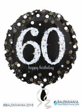 Balon 60 rojstni dan srebrni