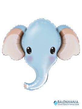 Slonić Elephant Head Blue balon na helij 