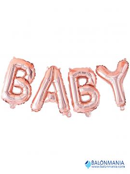 BABY balon natpis rose gold (4 balon slova)