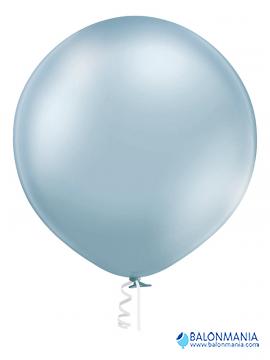 Glossy Light Blue balon lateks jumbo 60 cm