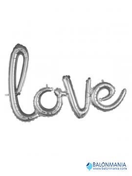 Napis Love srebrni