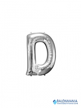 Balon D srebrni mini