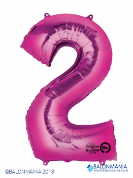 Balon 2 roza številka