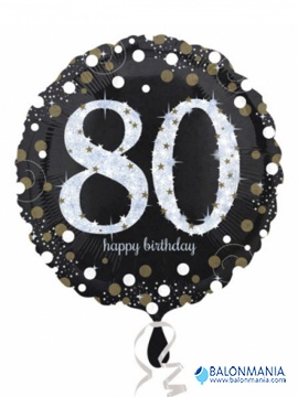 Balon 80 rojstni dan srebrni velik