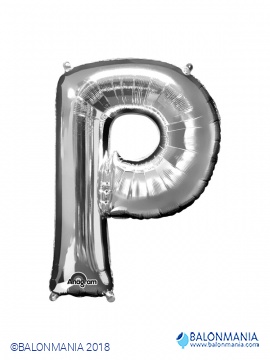 Balon P srebrni črka